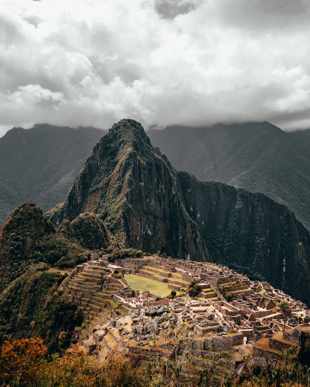 mountain landscape with ancient city