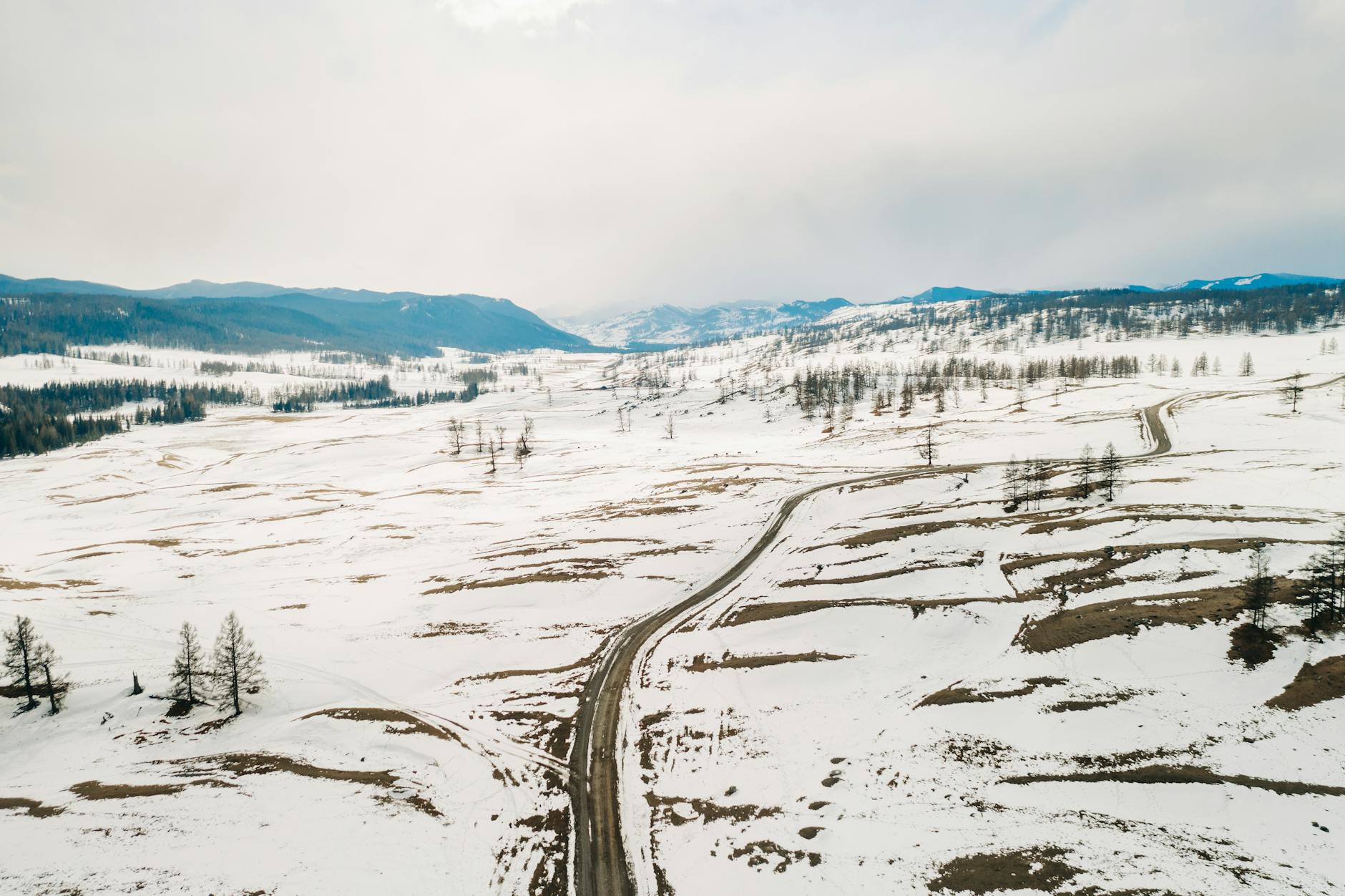 snow covered road