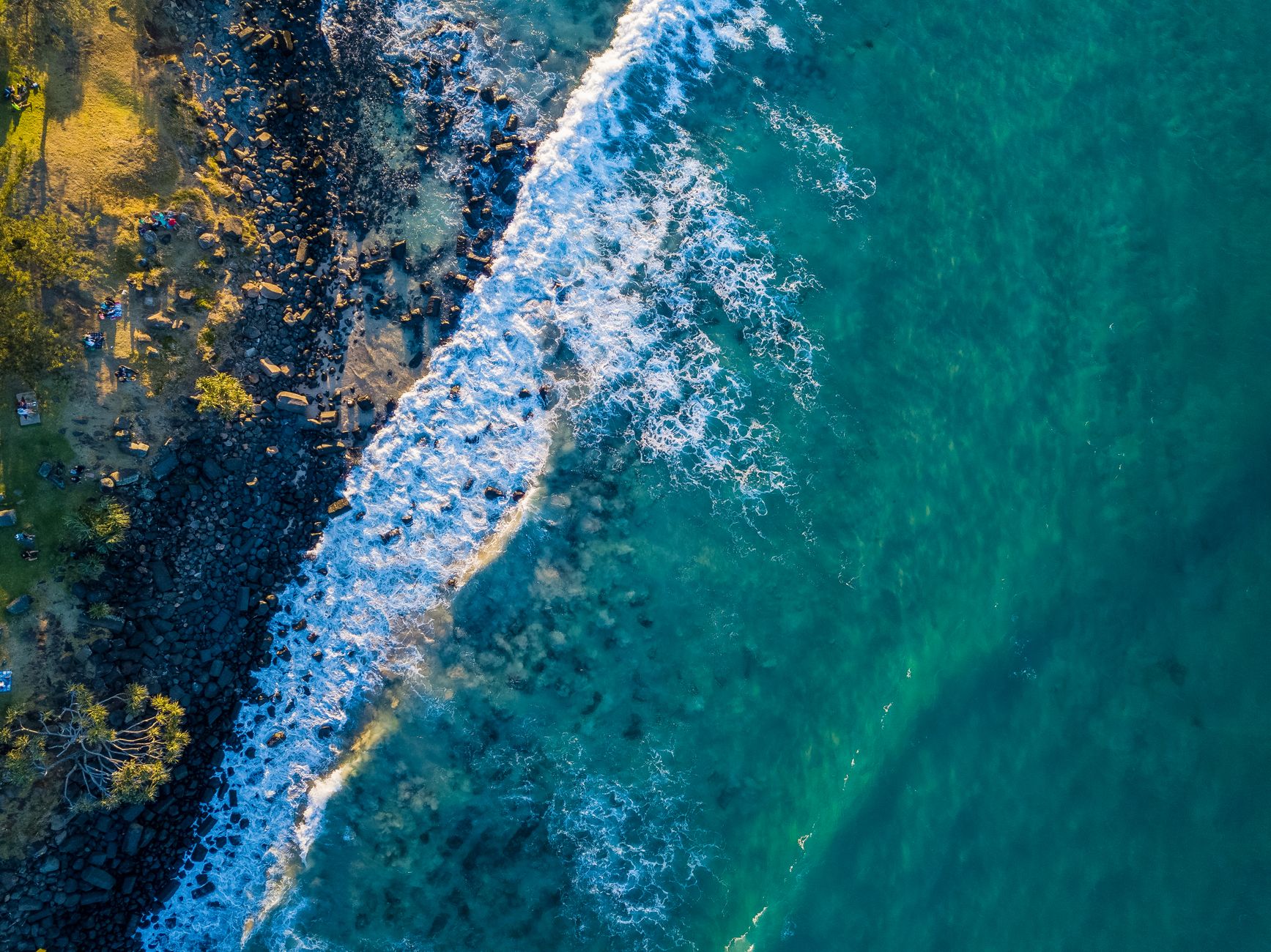 aerial photography of shore and body of water