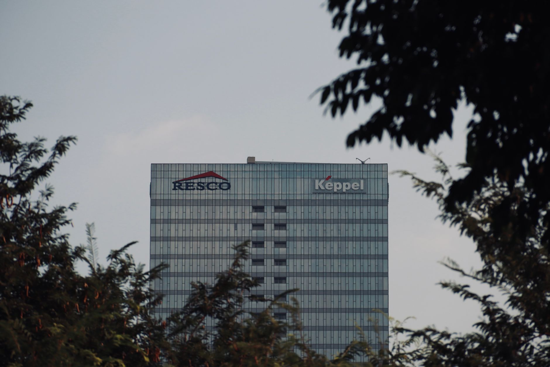 logos on office building