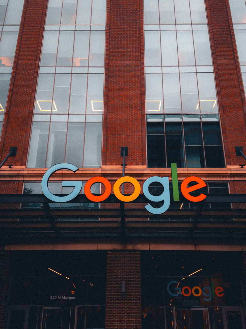 google building signage in urban setting