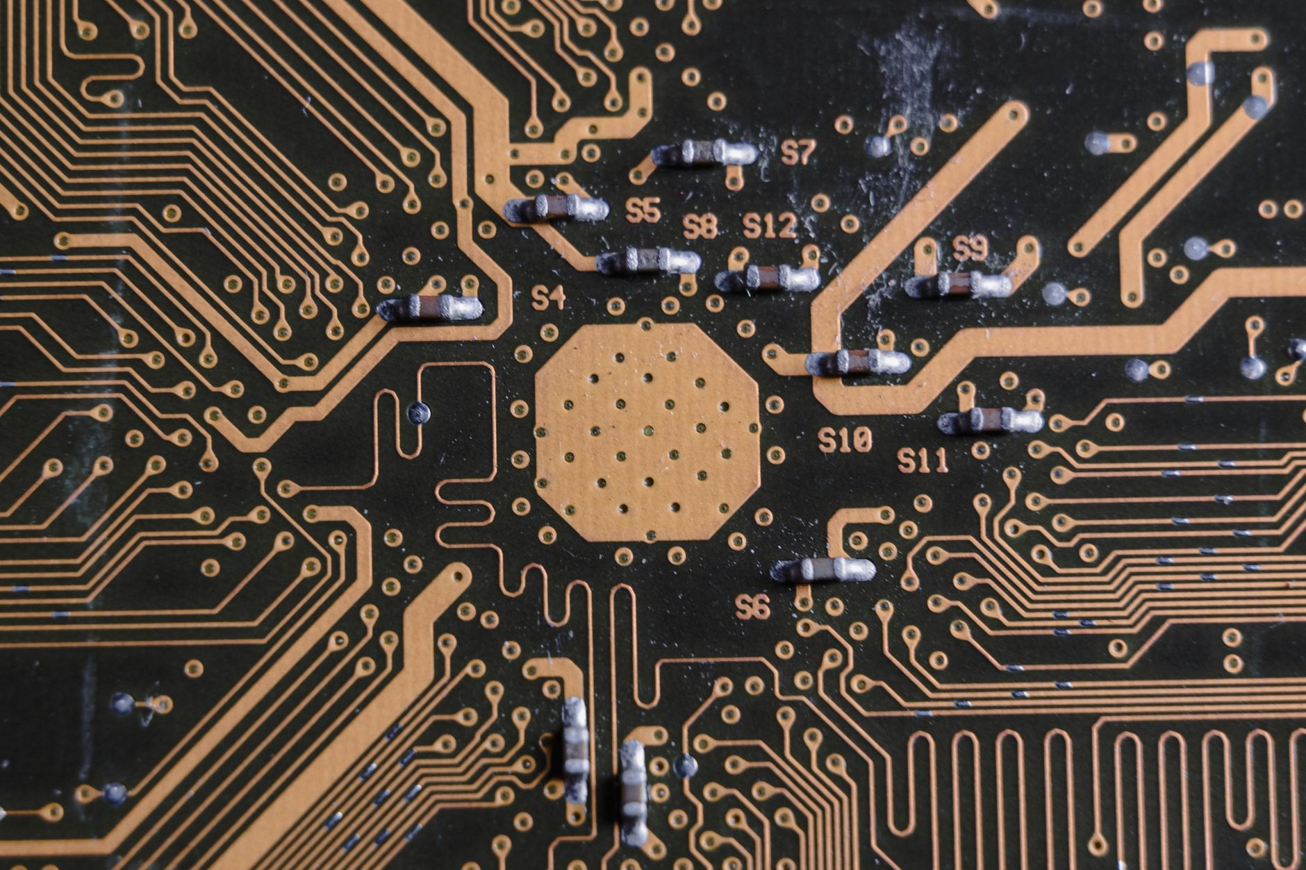 close up shot of a chip